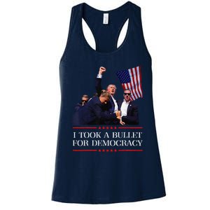 I Took A Bullet For Democracy Expresident Saying Election Women's Racerback Tank