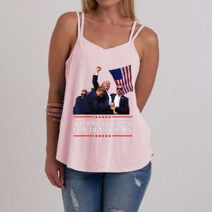 I Took A Bullet For Democracy Expresident Saying Election Women's Strappy Tank