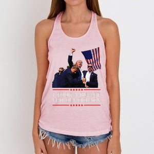 I Took A Bullet For Democracy Expresident Saying Election Women's Knotted Racerback Tank