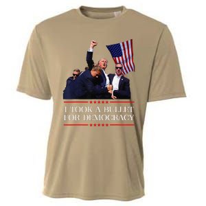 I Took A Bullet For Democracy Expresident Saying Election Cooling Performance Crew T-Shirt