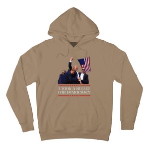 I Took A Bullet For Democracy Expresident Saying Election Hoodie