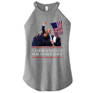 I Took A Bullet For Democracy Expresident Saying Election Women's Perfect Tri Rocker Tank