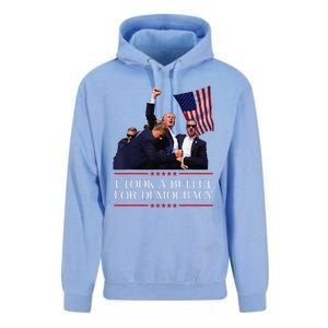 I Took A Bullet For Democracy Expresident Saying Election Unisex Surf Hoodie