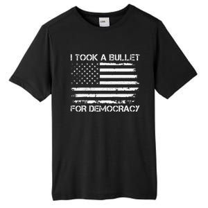 I Took A Bullet For Democracy Funny For Democracy Funny Political American Quote Tall Fusion ChromaSoft Performance T-Shirt