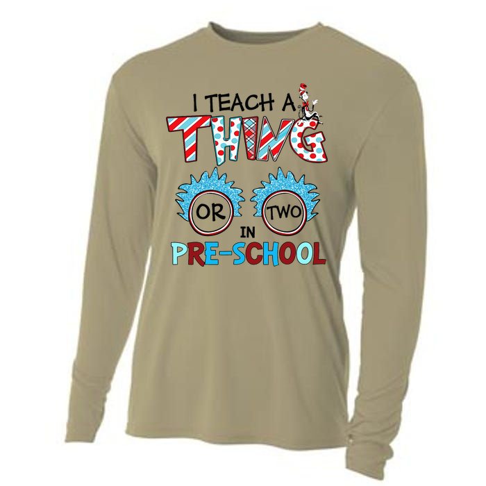 I Teach A Thing Or Two In Pre School Back To School Team Cooling Performance Long Sleeve Crew