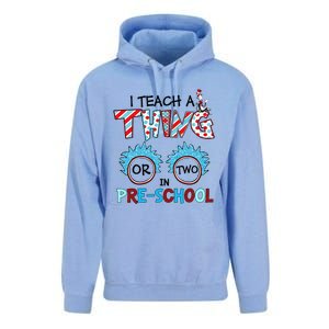 I Teach A Thing Or Two In Pre School Back To School Team Unisex Surf Hoodie