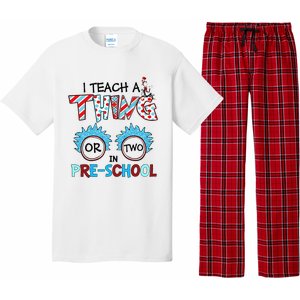 I Teach A Thing Or Two In Pre School Back To School Team Pajama Set