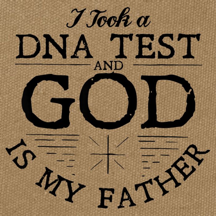 I Took A Dna Test God Is My Father Jesus Christian Cotton Canvas Backpack