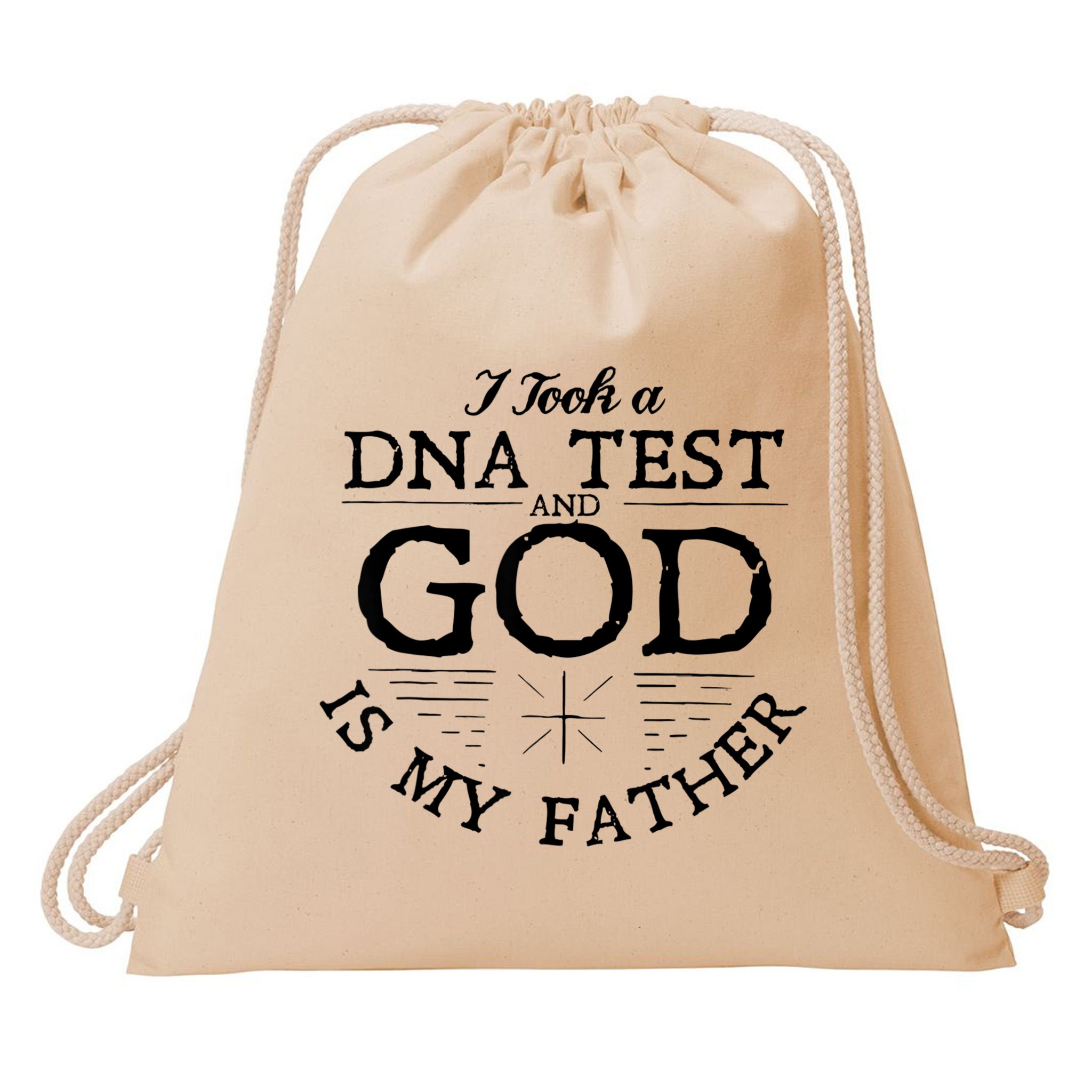 I Took A Dna Test God Is My Father Jesus Christian Drawstring Bag