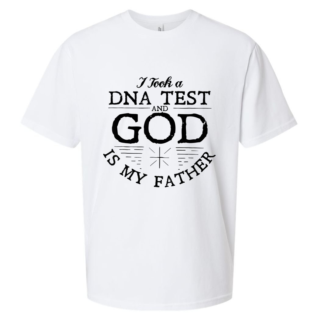 I Took A Dna Test God Is My Father Jesus Christian Sueded Cloud Jersey T-Shirt
