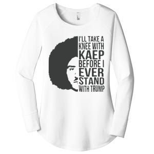 I’Ll Take A Knee With Kaep Before I Ever Stand With Trump Women's Perfect Tri Tunic Long Sleeve Shirt