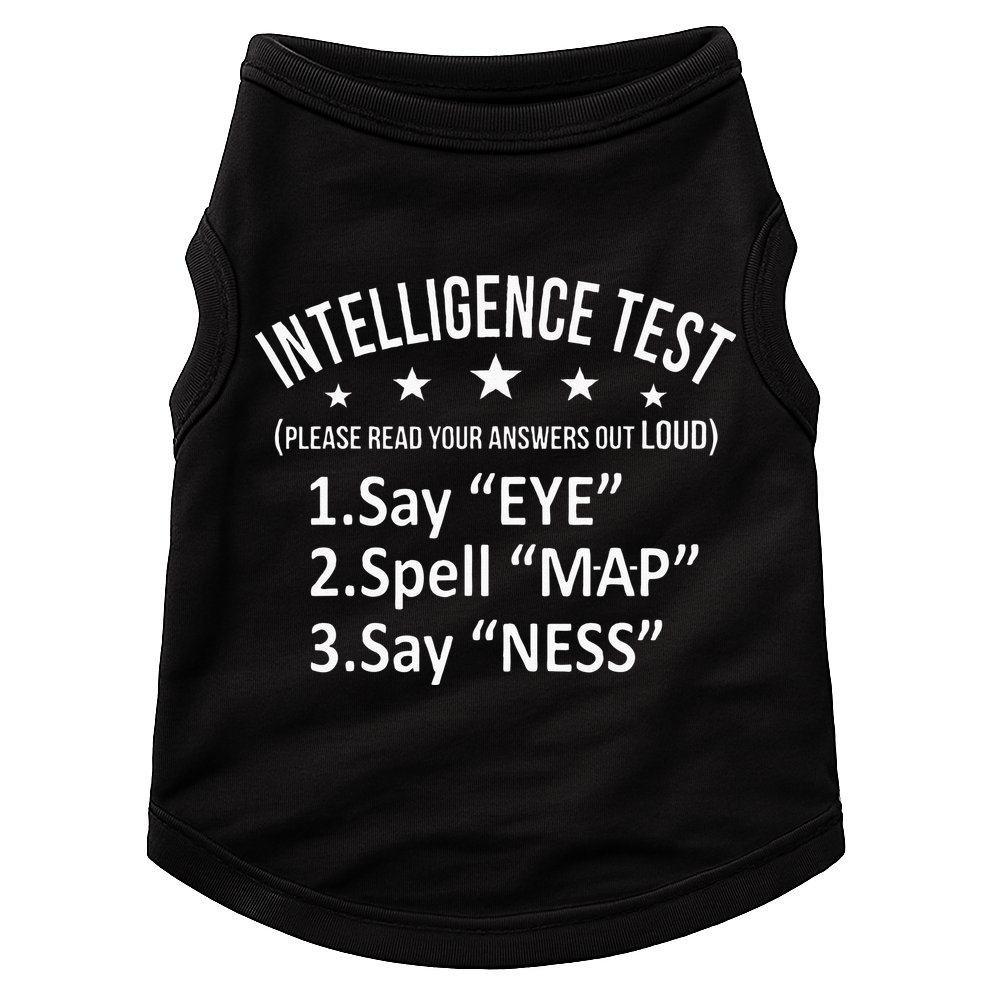 Intelligence Test Adult Humor Funny Sarcasm Graphic Doggie Tank