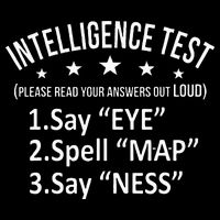 Intelligence Test Adult Humor Funny Sarcasm Graphic Flat Bill Trucker Hat