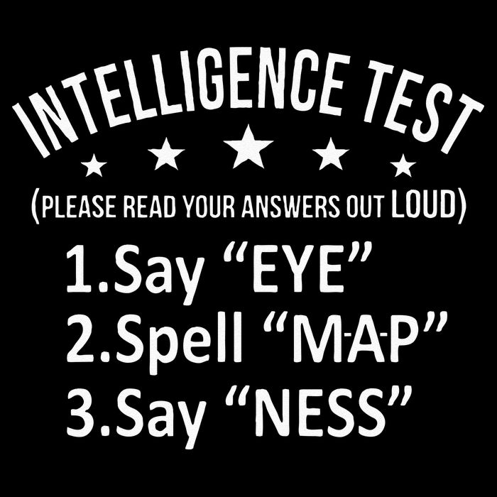 Intelligence Test Adult Humor Funny Sarcasm Graphic Flat Bill Trucker Hat