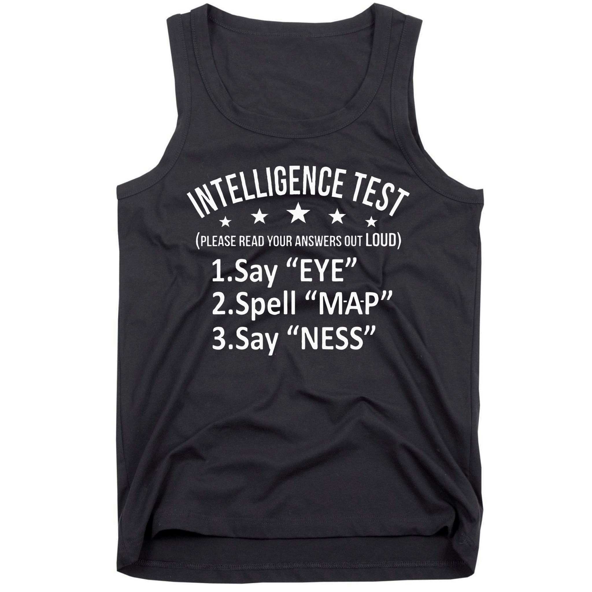 Intelligence Test Adult Humor Funny Sarcasm Graphic Tank Top