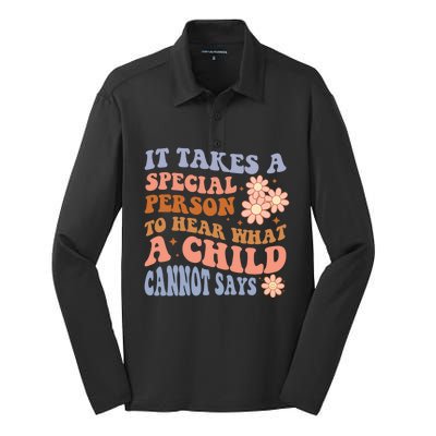 It Takes A Special Person To Hear What A Cannot Say Gift Silk Touch Performance Long Sleeve Polo