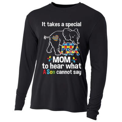 It Takes A Special Mom To Hear What A Son Cannot Say Autism Mom Autism Awareness Cooling Performance Long Sleeve Crew