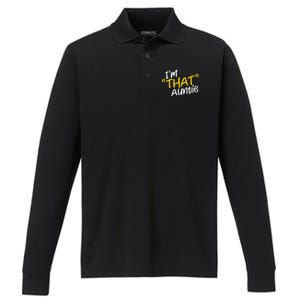 Im That Auntie Funny Best Aunt Performance Long Sleeve Polo