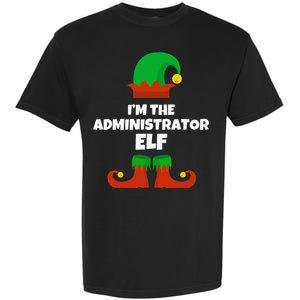 IM The Administrator Elf Family Pajama Christmas Admin Garment-Dyed Heavyweight T-Shirt