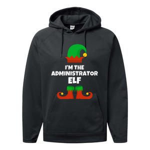 IM The Administrator Elf Family Pajama Christmas Admin Performance Fleece Hoodie