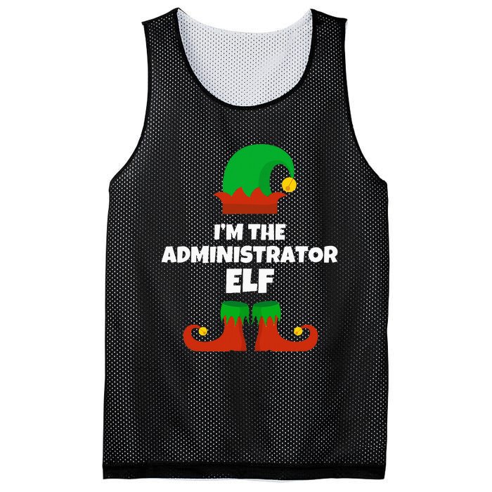 IM The Administrator Elf Family Pajama Christmas Admin Mesh Reversible Basketball Jersey Tank