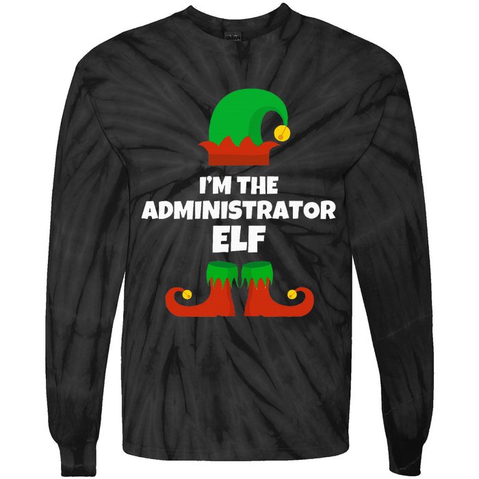 IM The Administrator Elf Family Pajama Christmas Admin Tie-Dye Long Sleeve Shirt