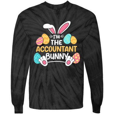 Im The Accountant Bunny CPA Easter Accounting Tie-Dye Long Sleeve Shirt