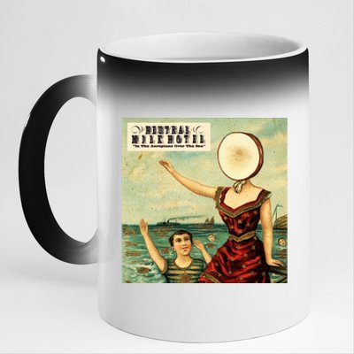 In The Aeroplane Over The Sea Neutral Milk Hotel 11oz Black Color Changing Mug