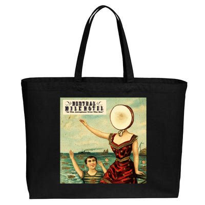 In The Aeroplane Over The Sea Neutral Milk Hotel Cotton Canvas Jumbo Tote