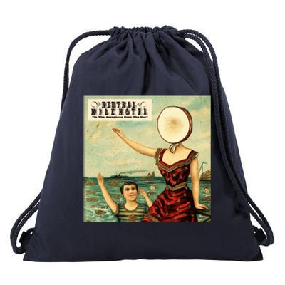 In The Aeroplane Over The Sea Neutral Milk Hotel Drawstring Bag