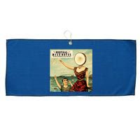 In The Aeroplane Over The Sea Neutral Milk Hotel Large Microfiber Waffle Golf Towel