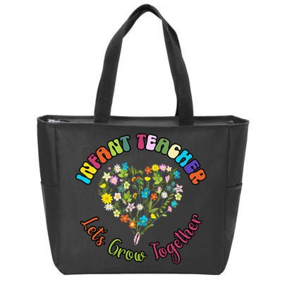 Infant Teacher Appreciation Week Wildflower Floral Women Zip Tote Bag
