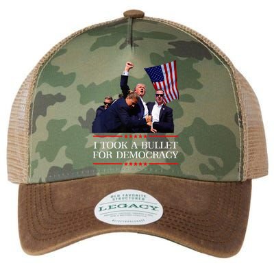 I Took A Bullet For Democracy Expresident Saying Election Legacy Tie Dye Trucker Hat