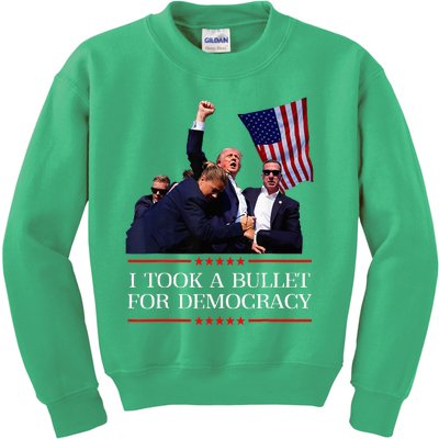 I Took A Bullet For Democracy Expresident Saying Election Kids Sweatshirt