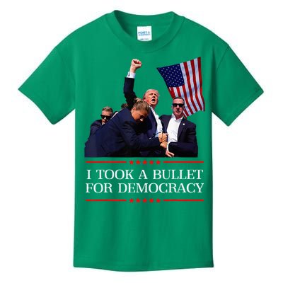 I Took A Bullet For Democracy Expresident Saying Election Kids T-Shirt