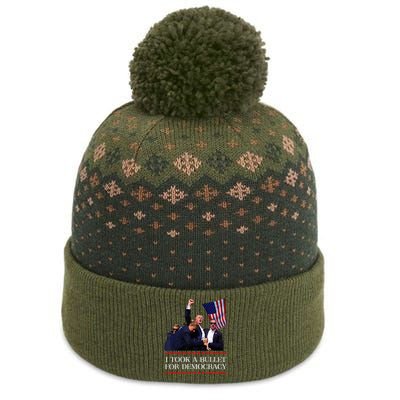 I Took A Bullet For Democracy Expresident Saying Election The Baniff Cuffed Pom Beanie