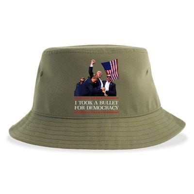 I Took A Bullet For Democracy Expresident Saying Election Sustainable Bucket Hat