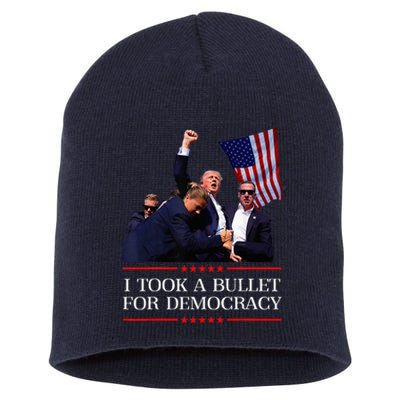 I Took A Bullet For Democracy Expresident Saying Election Short Acrylic Beanie