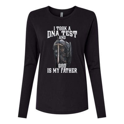 I Took A Dna Test And God Is My Father Womens Cotton Relaxed Long Sleeve T-Shirt