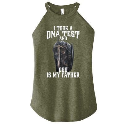 I Took A Dna Test And God Is My Father Women's Perfect Tri Rocker Tank