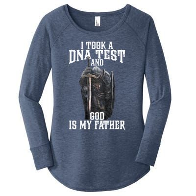 I Took A Dna Test And God Is My Father Women's Perfect Tri Tunic Long Sleeve Shirt