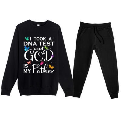 I Took A Dna Test And God Is My Father Premium Crewneck Sweatsuit Set