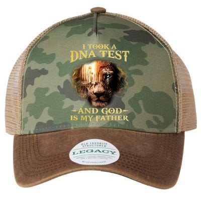 I Took A Dna Test And God Is My Father Lion Jesus Legacy Tie Dye Trucker Hat