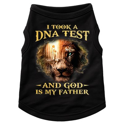 I Took A Dna Test And God Is My Father Lion Jesus Doggie Tank