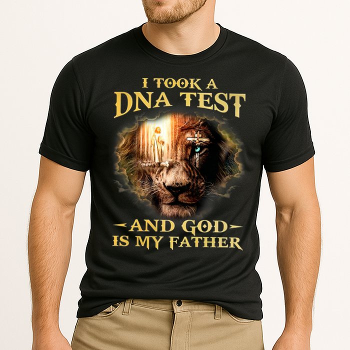 I Took A Dna Test And God Is My Father Lion Jesus Cooling Performance Crew T-Shirt