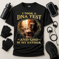 I Took A Dna Test And God Is My Father Lion Jesus Cooling Performance Crew T-Shirt