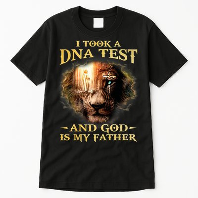 I Took A Dna Test And God Is My Father Lion Jesus Tall T-Shirt