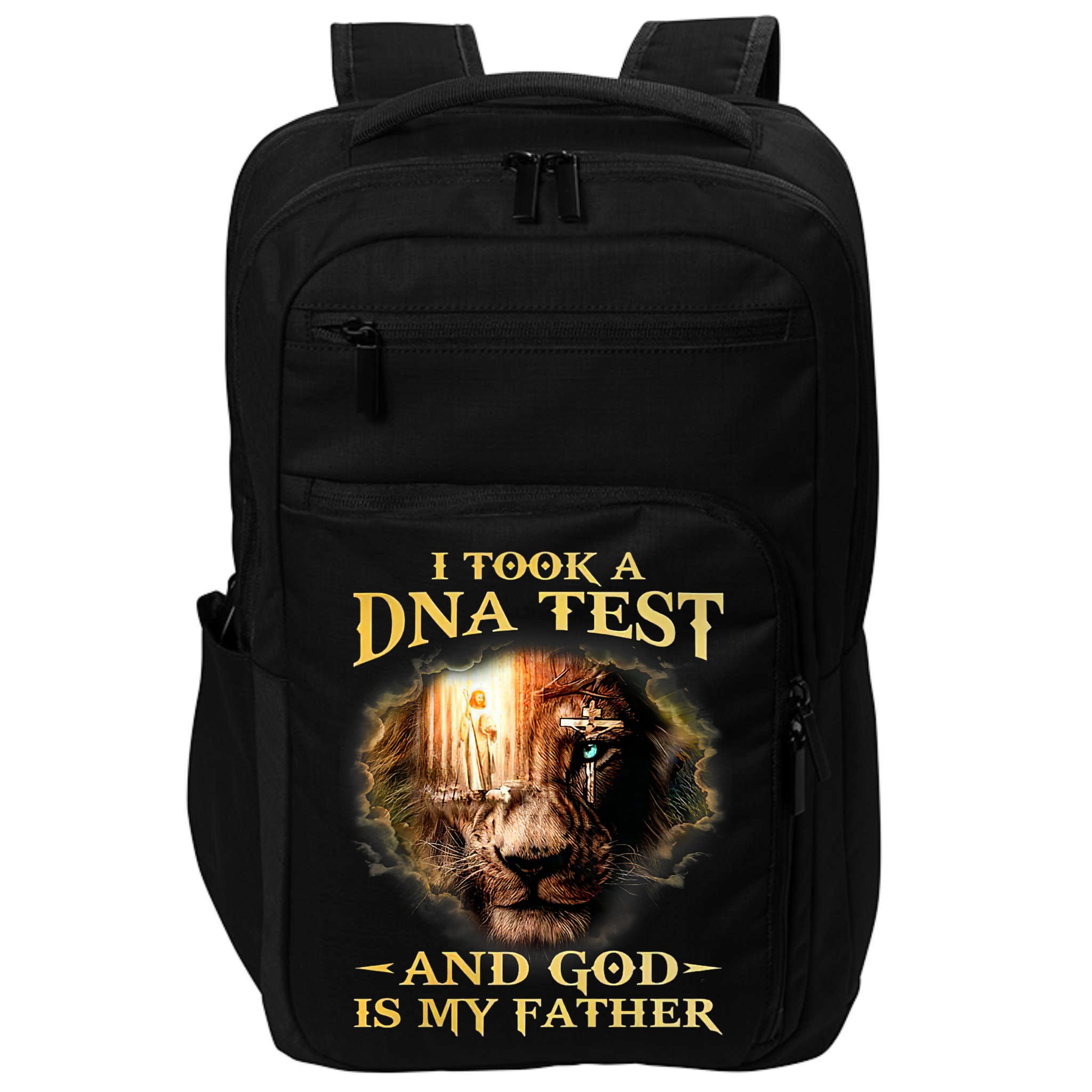 I Took A Dna Test And God Is My Father Lion Jesus Impact Tech Backpack