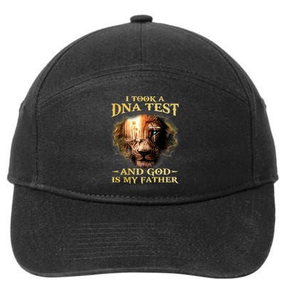 I Took A Dna Test And God Is My Father Lion Jesus 7-Panel Snapback Hat