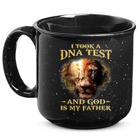 I Took A Dna Test And God Is My Father Lion Jesus 15oz Campfire Ceramic Mug
